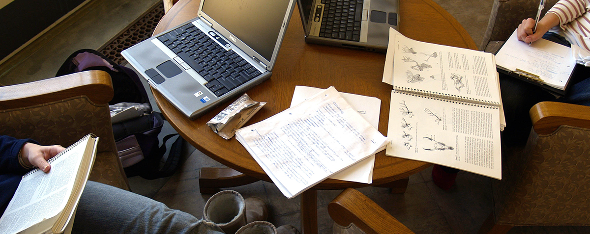 image: students using laptops to complete assignments